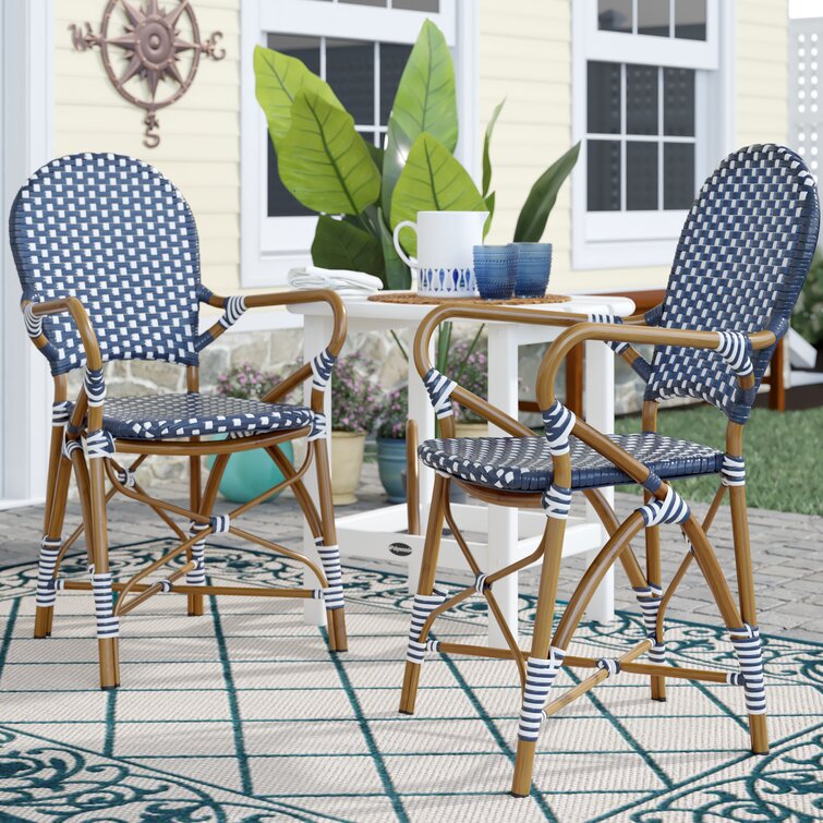 Androula Wicker Outdoor Dining Armchair